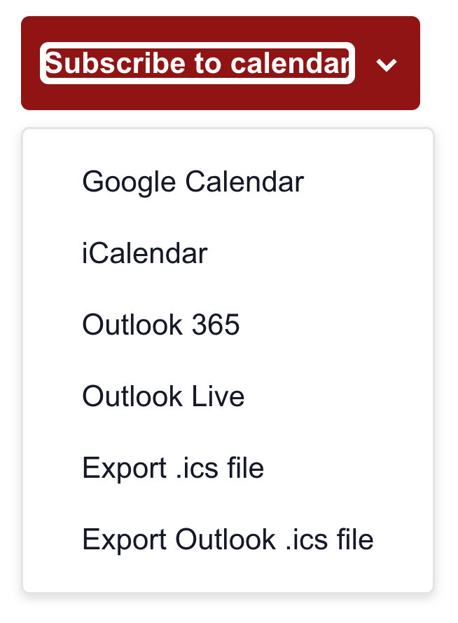 The Events Calendar subscribe to a calendar feature